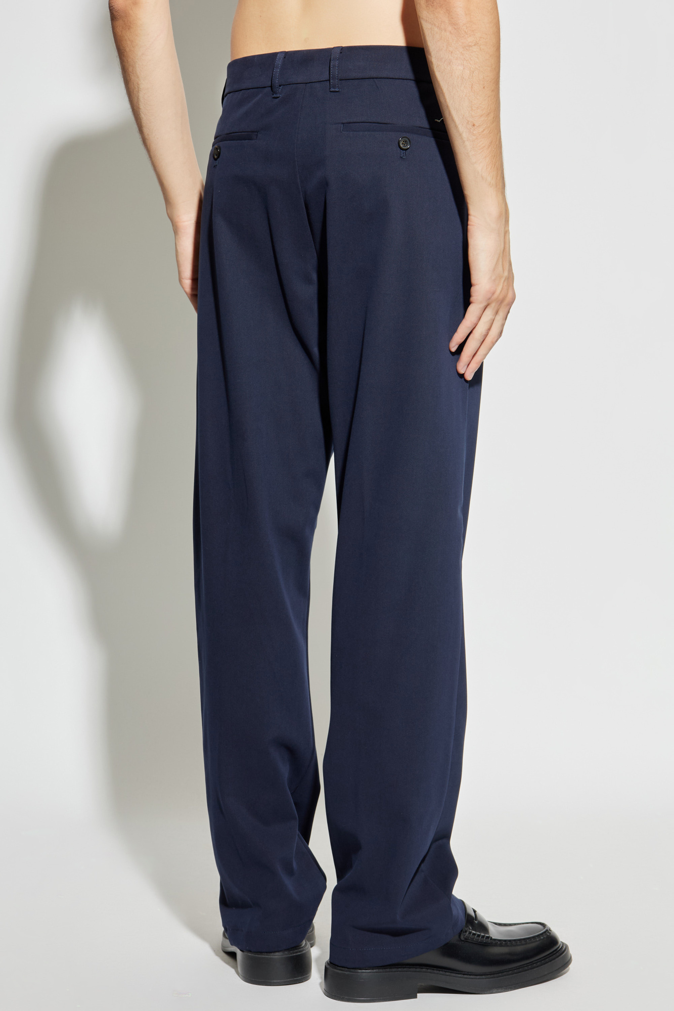 Paul & Shark Belt Loops Slacks In Black