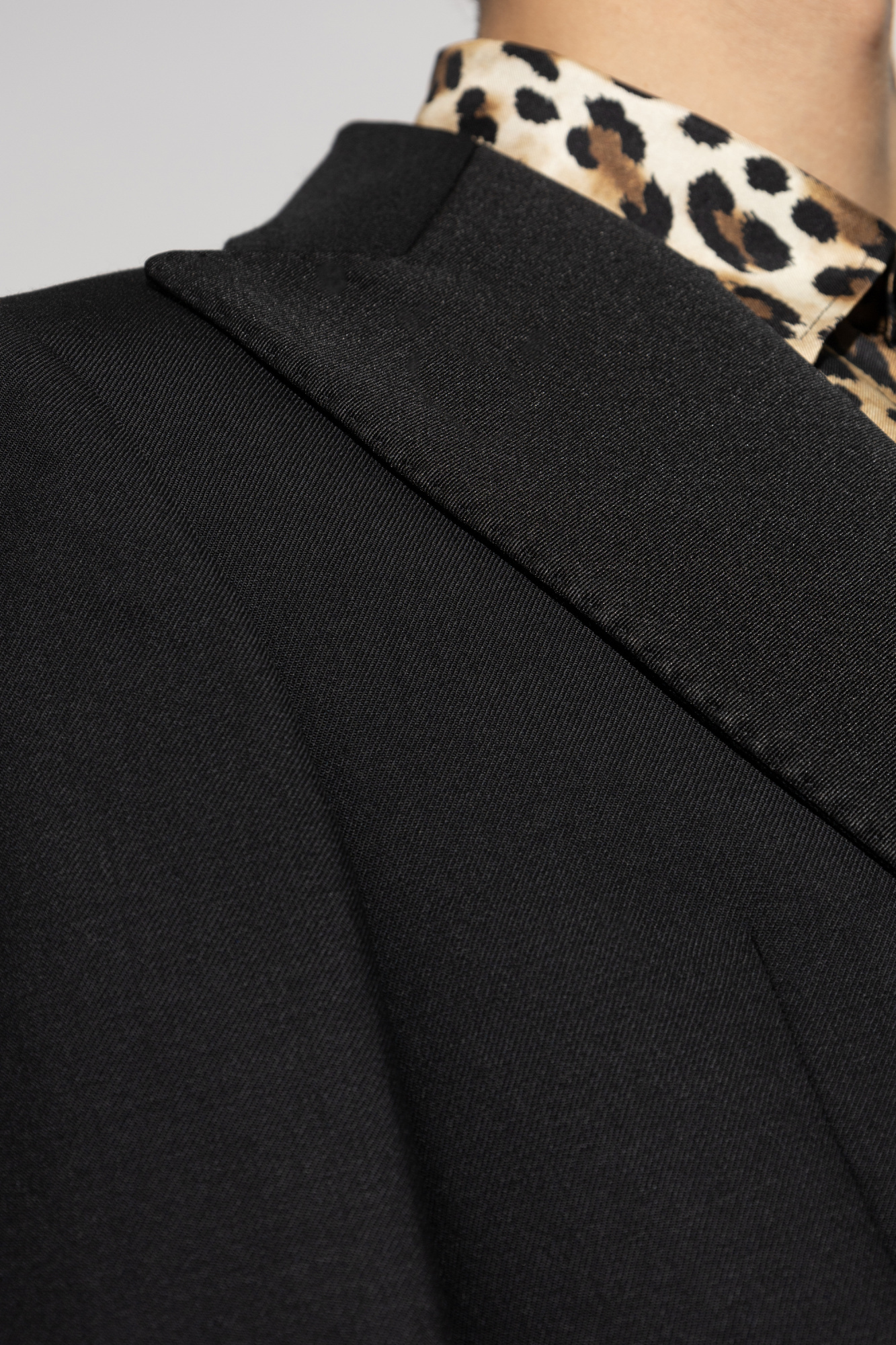 Moschino Slogan Printed Blazer In Black