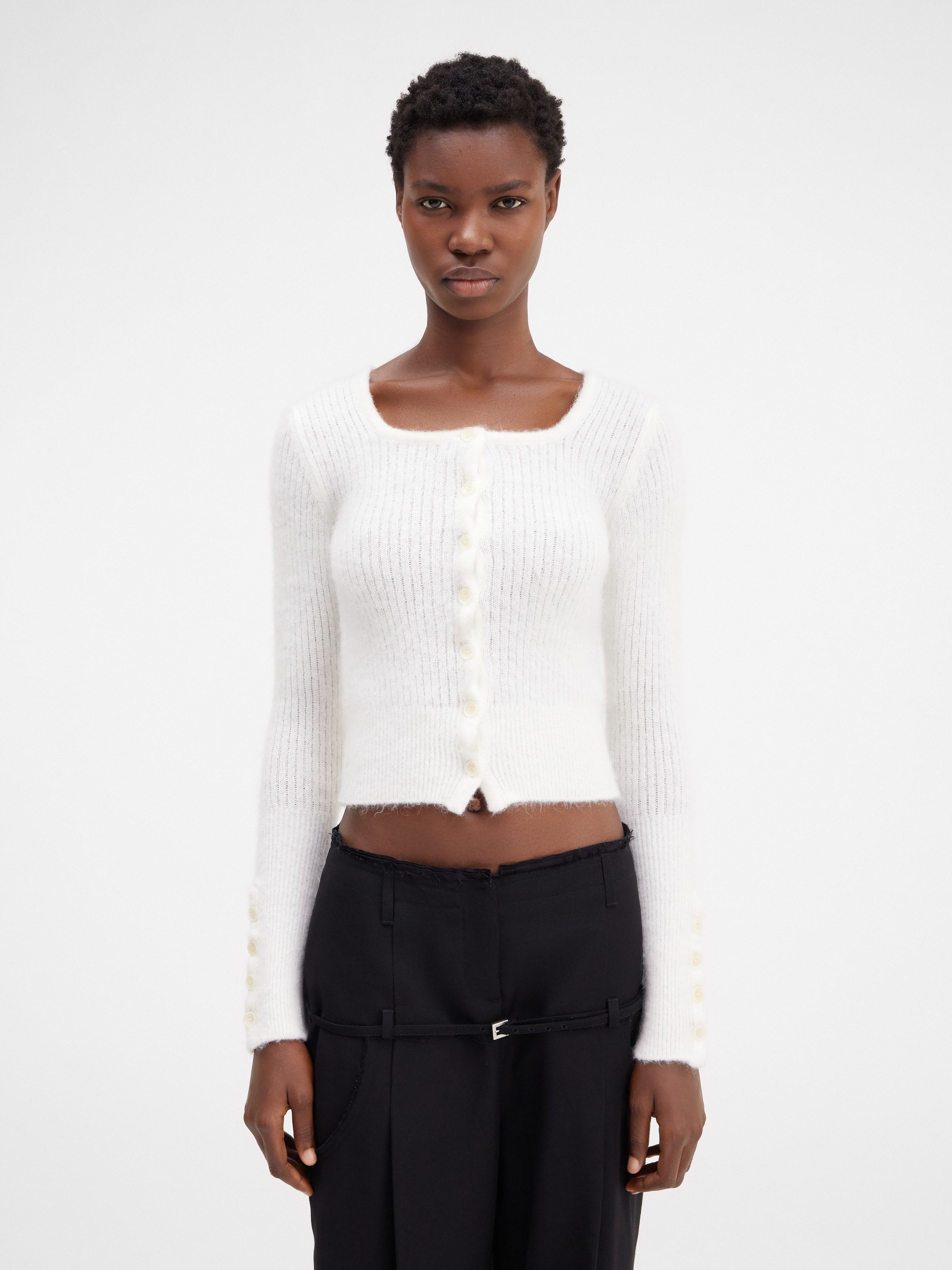 Jacquemus La Maille Piccinni Knitted Cardigan In White
