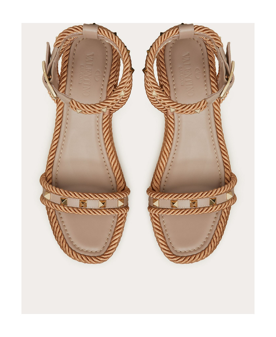 Valentino Leather Sandals In Nude