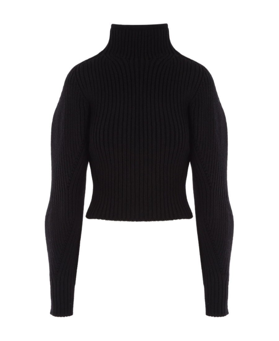ALAÏA ALAÏA HIGH NECK DROP SHOULDER JUMPER