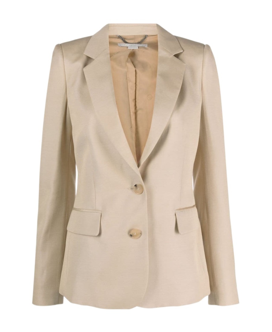 Stella Mccartney Iconic Single Breasted Tailored Blazer In Nude