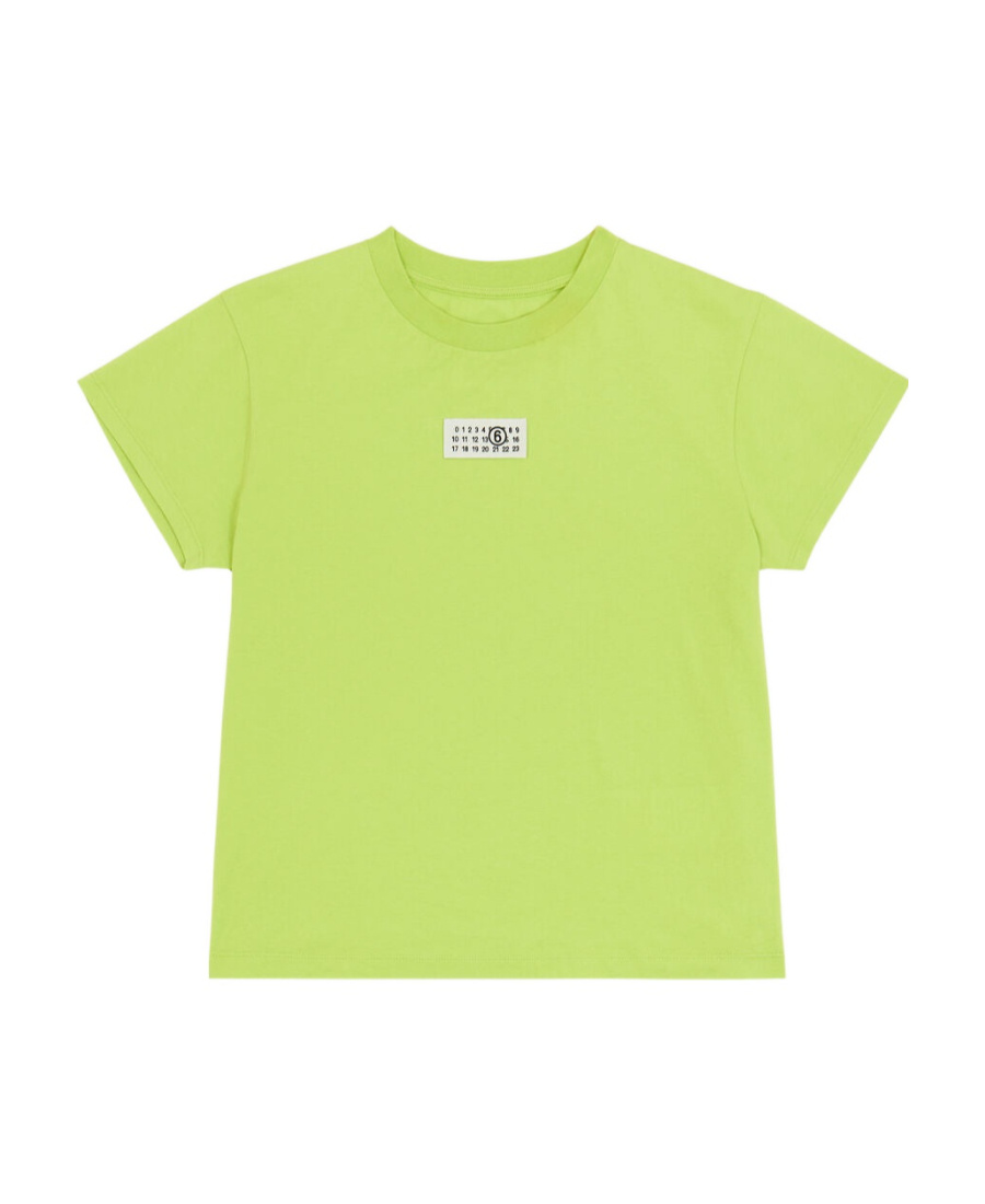 Mm6 Maison Margiela Number-motif Cotton T-shirt In Green