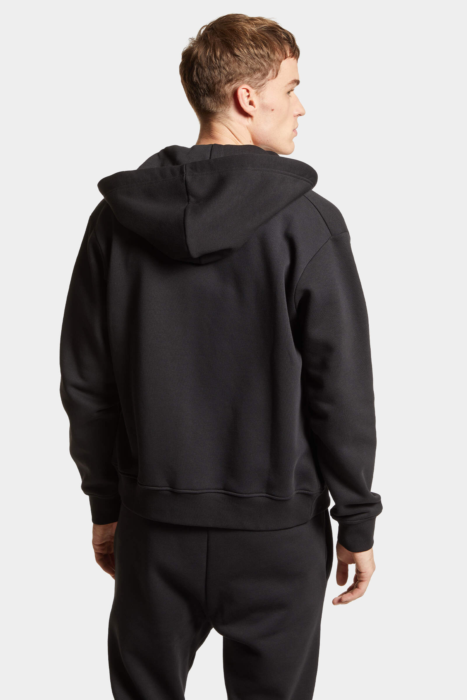 Dsquared2 Zip-up Cotton Hoodie In Black