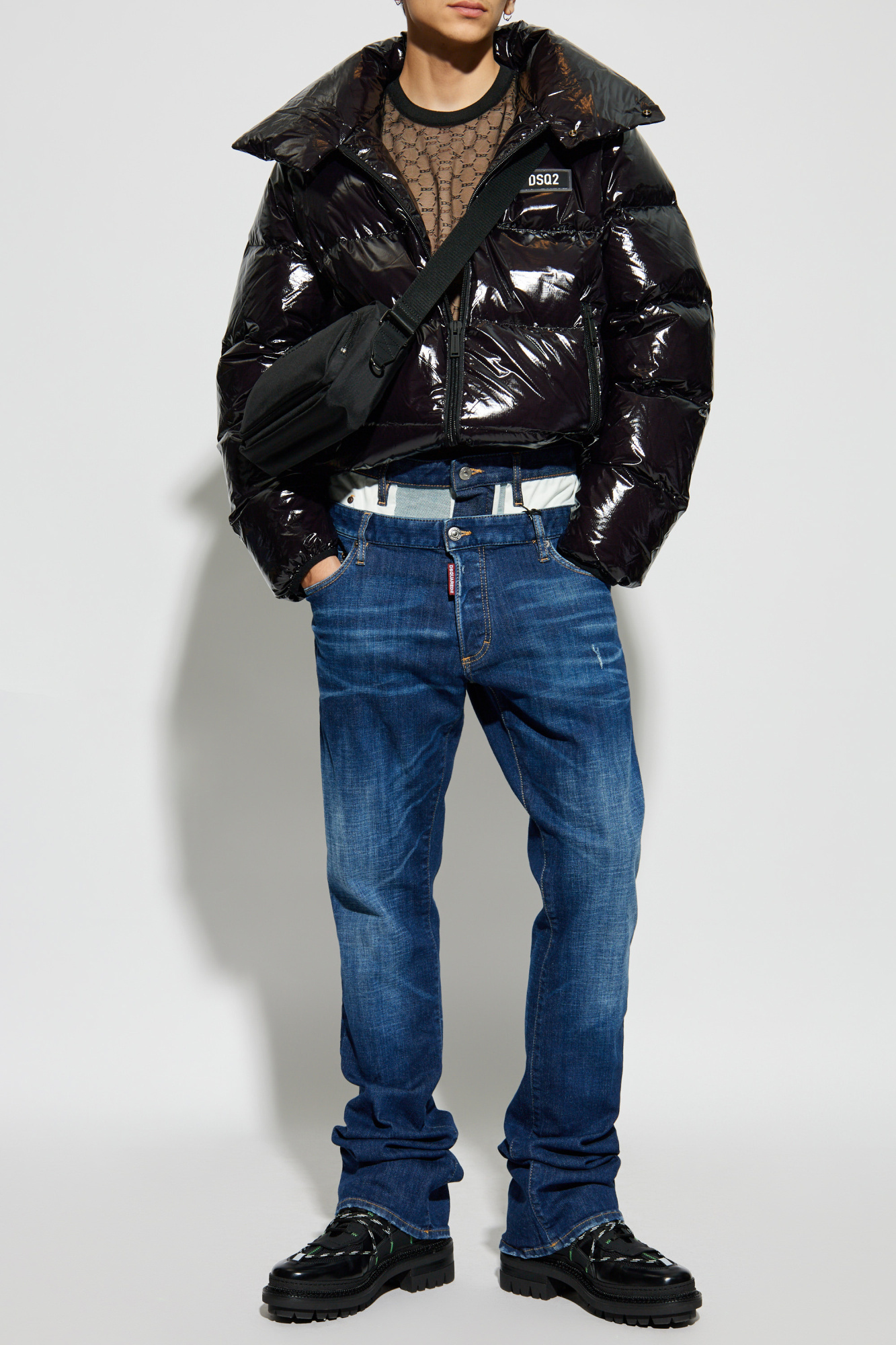 Dsquared2 Sharpei Bootcut Jeans In Blue