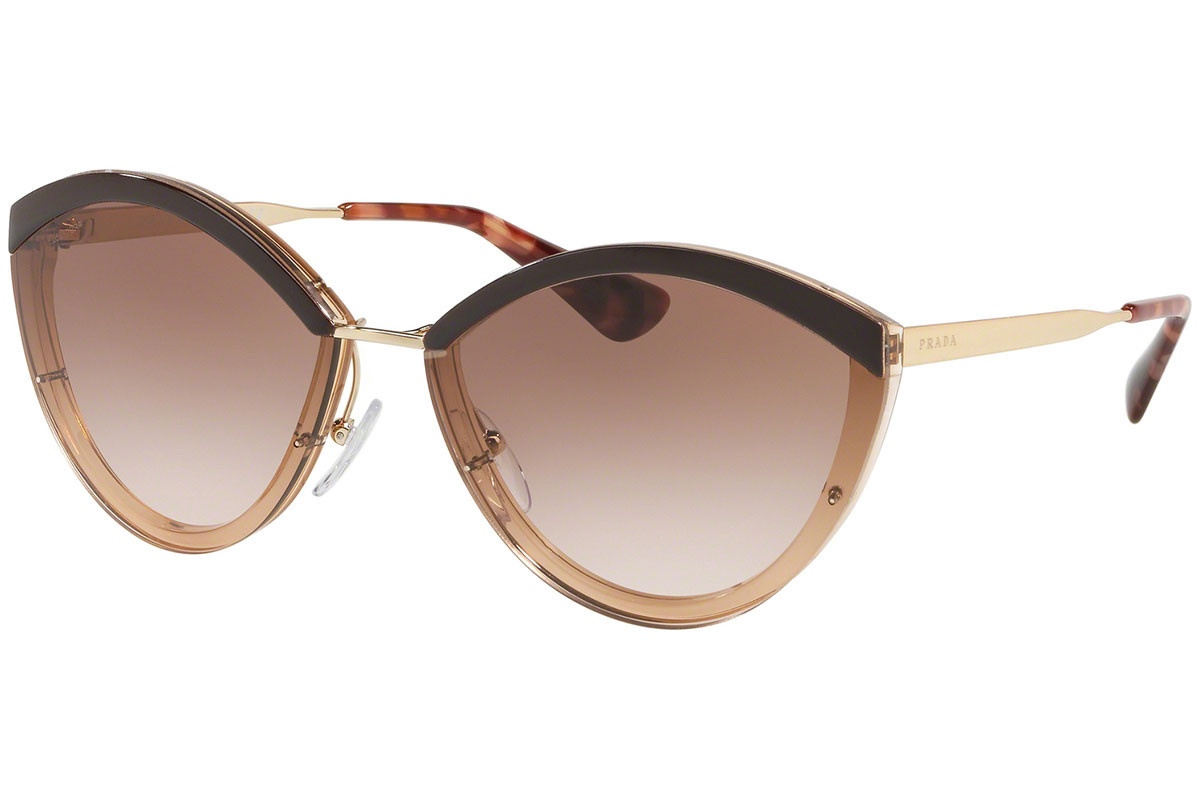 Prada Logo Pointed Sunglasses In Nude