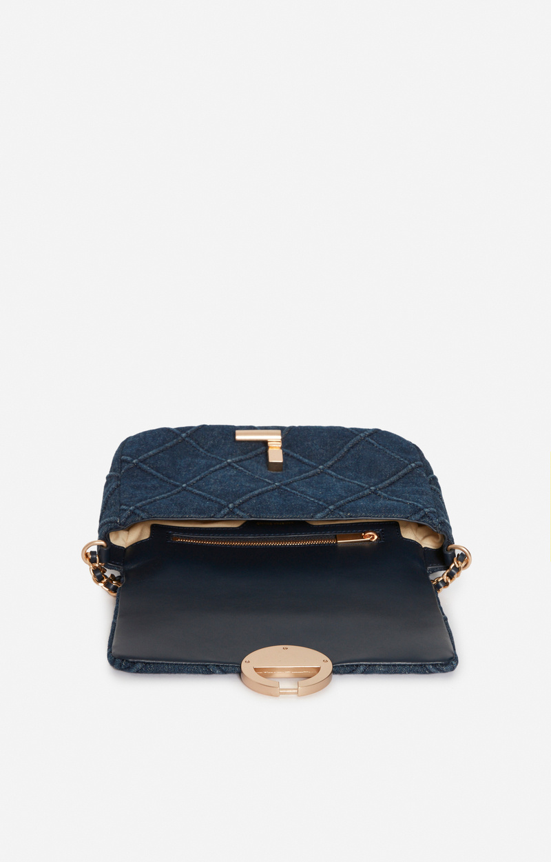 Vanessa Bruno Flap Shoulder Bag In Blue