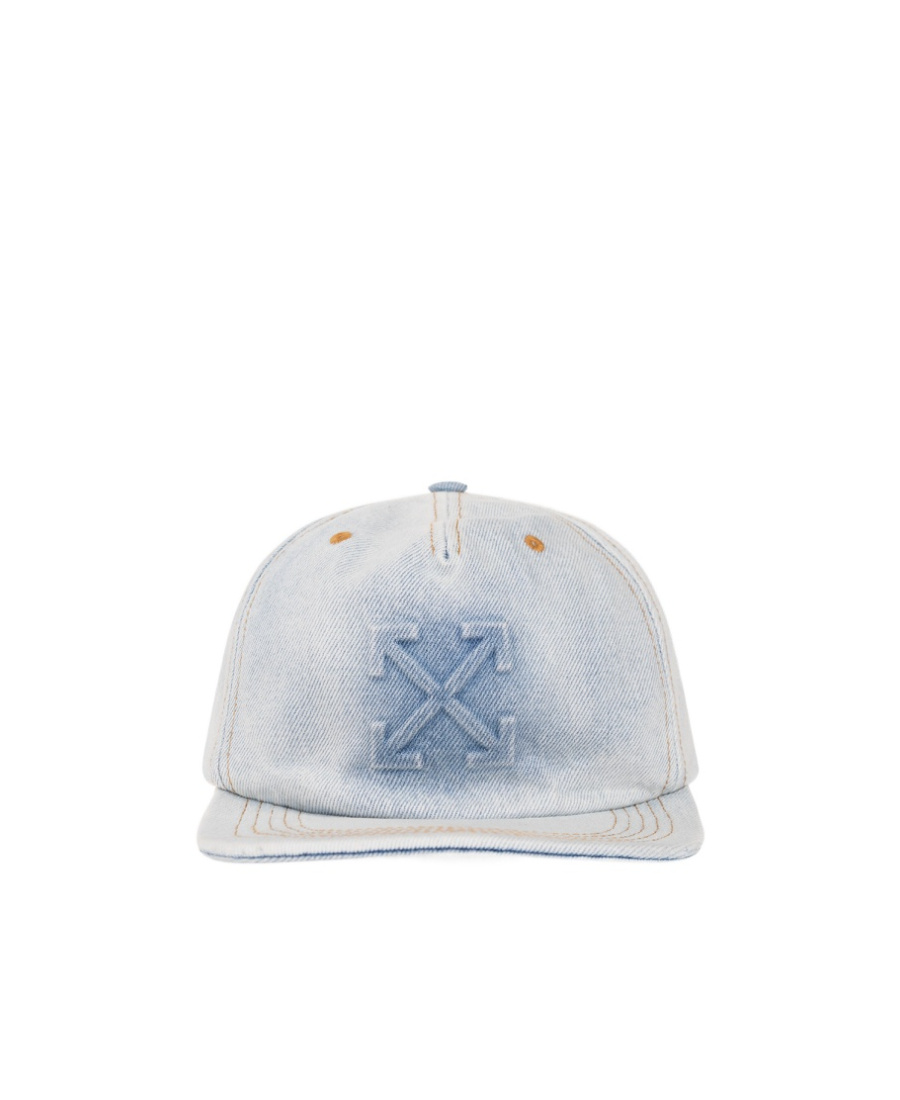 Off-white Arrows Denim Baseball Cap In Blue