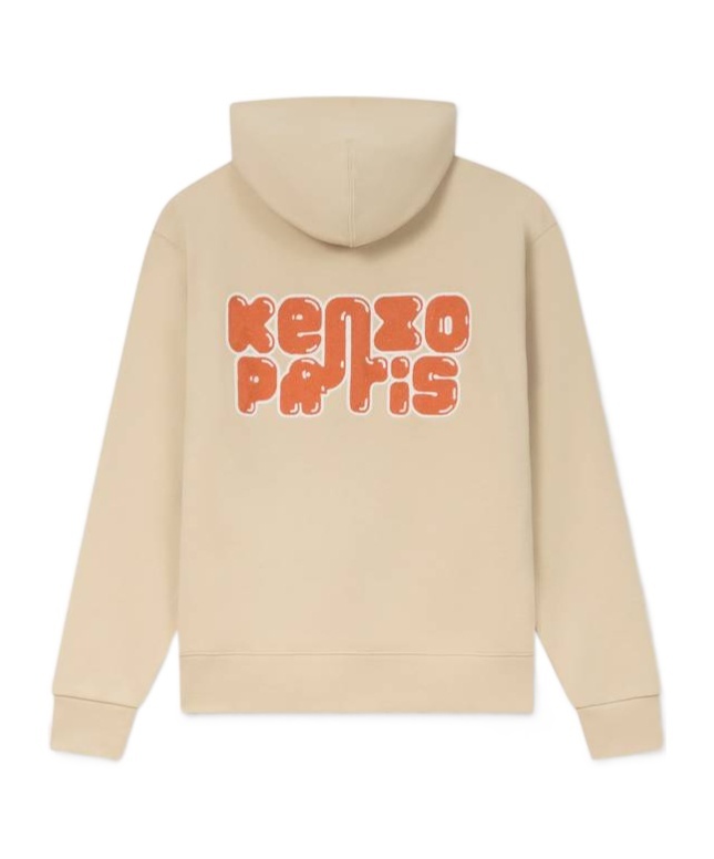 Kenzo ' Elephant Logo' Embroidered Full-zip Hoodie In Cotton