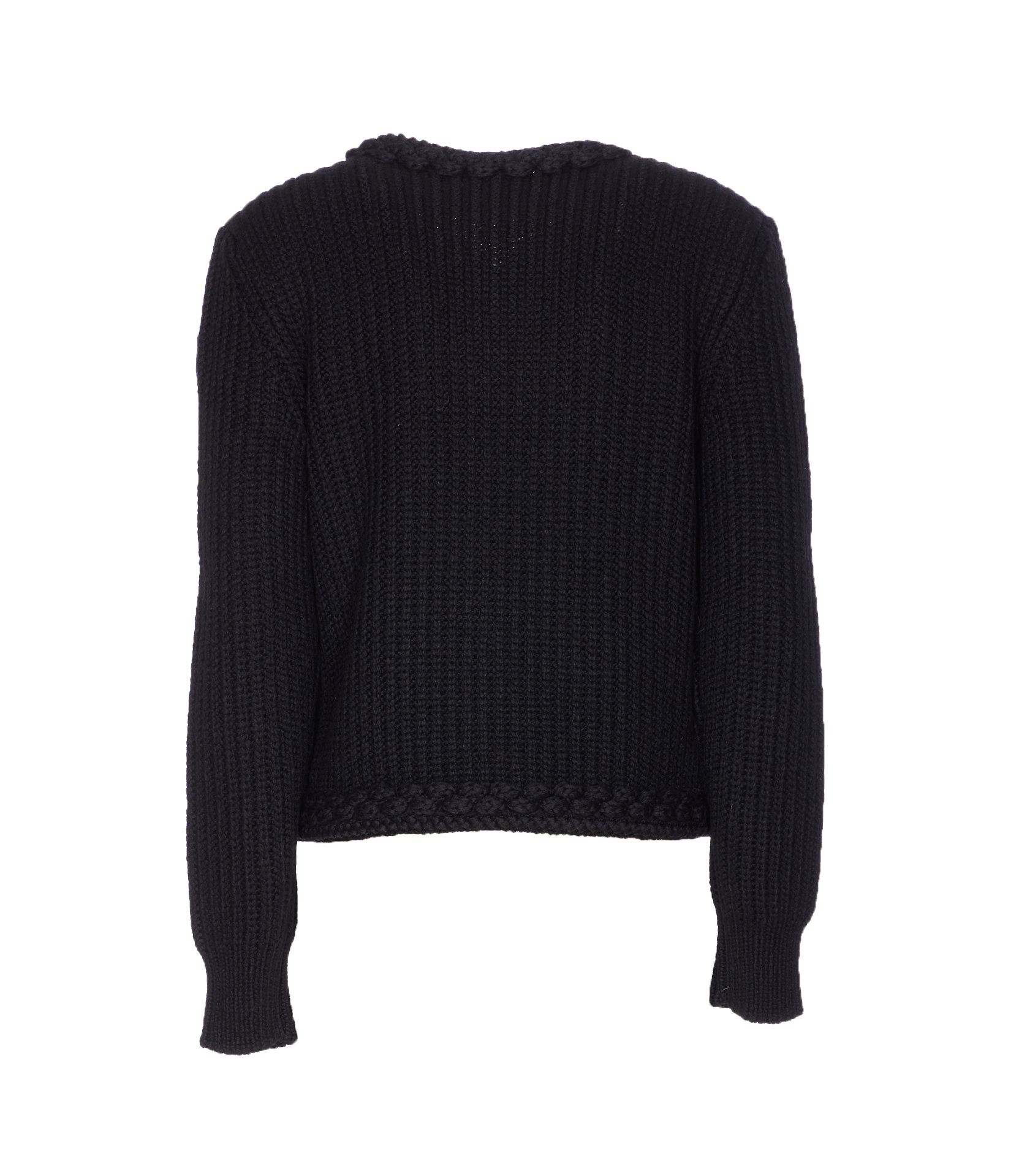 Moncler Long-sleeved Down Jacket In Black