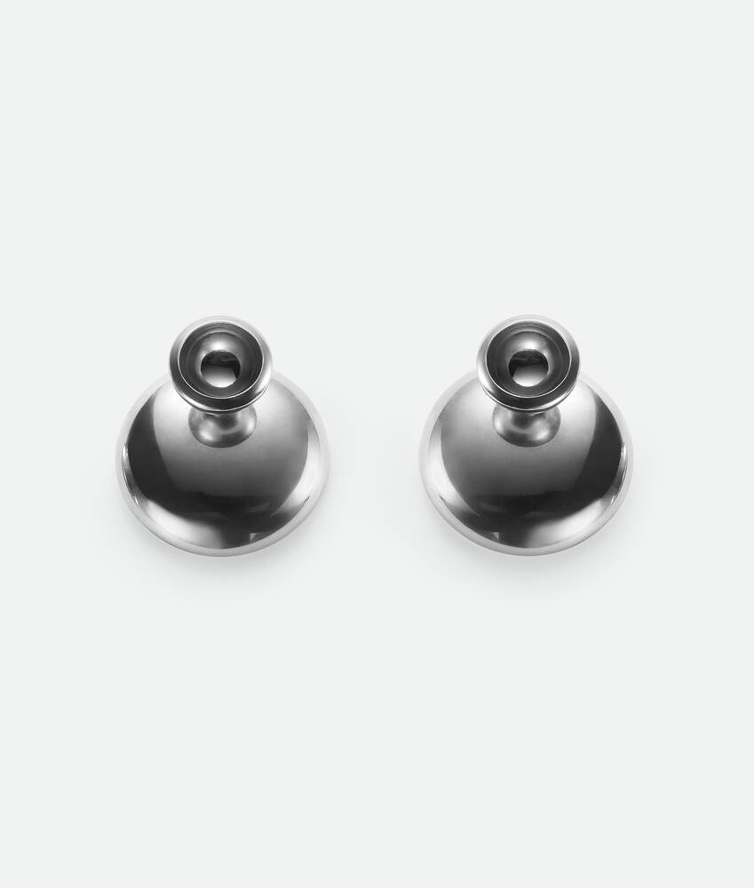 Bottega Veneta Concave Earrings In Gray
