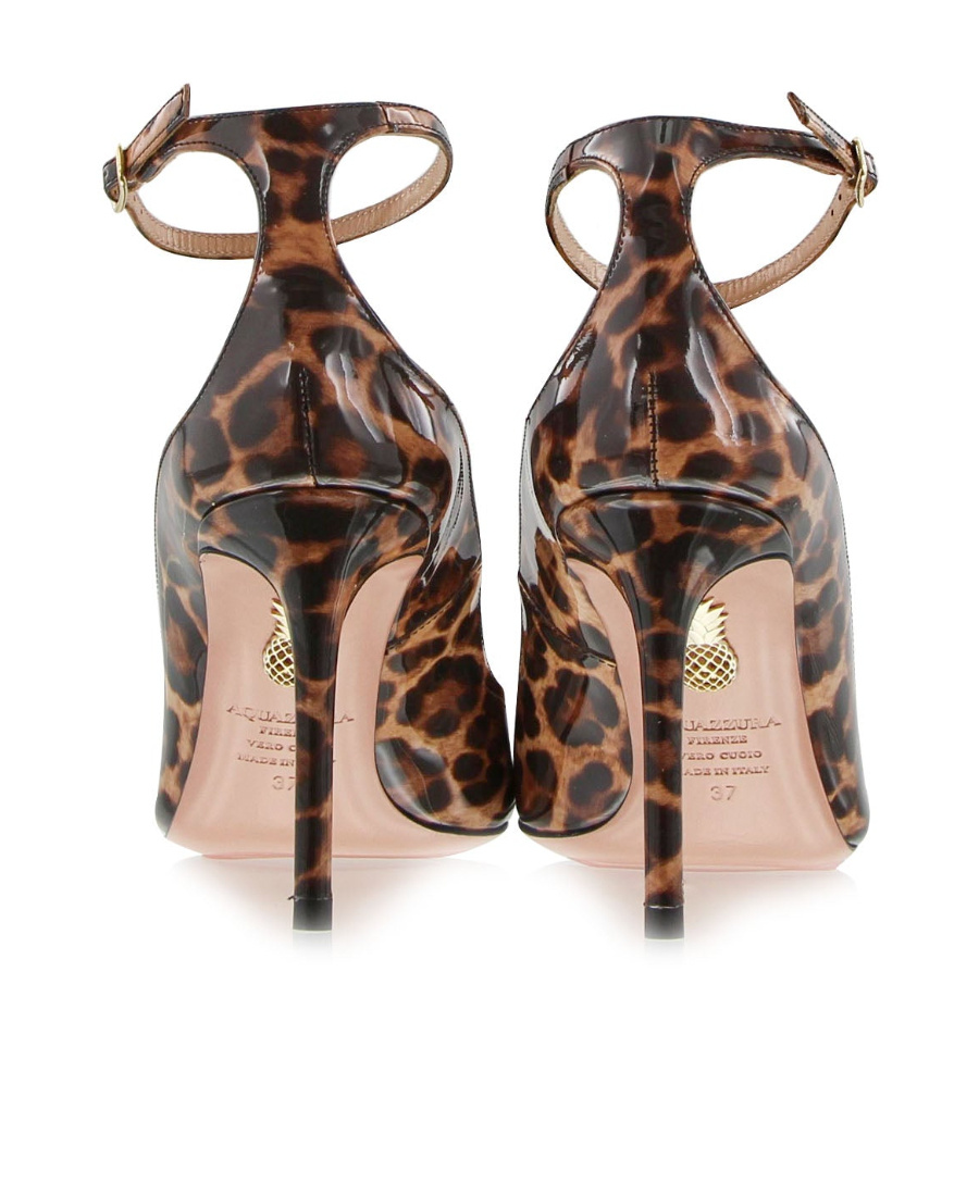 Aquazzura Love Affair 85 Leopard-print Pony Hair Pumps In Brown