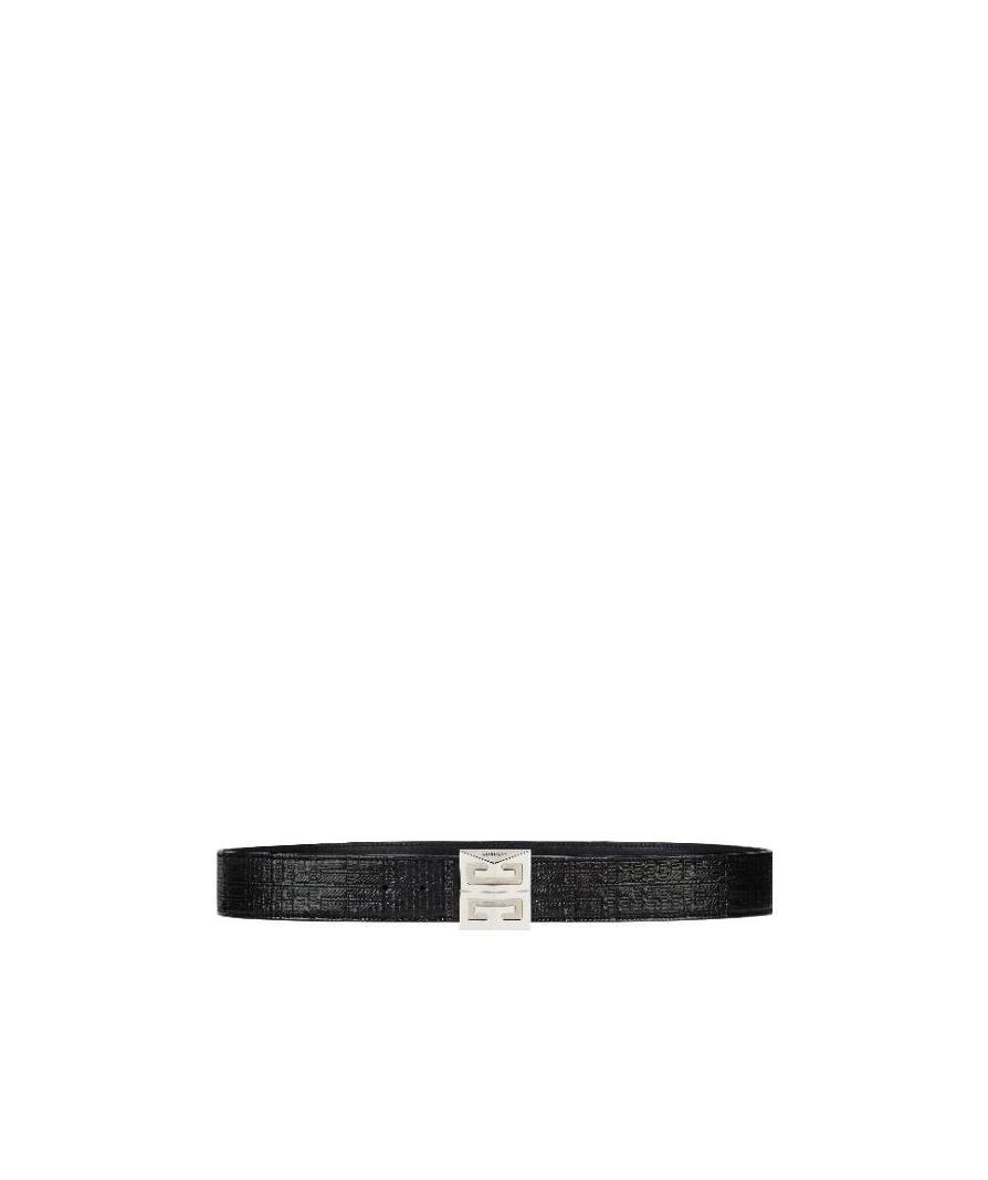 Givenchy 4g Reversible Leather Belt In Black