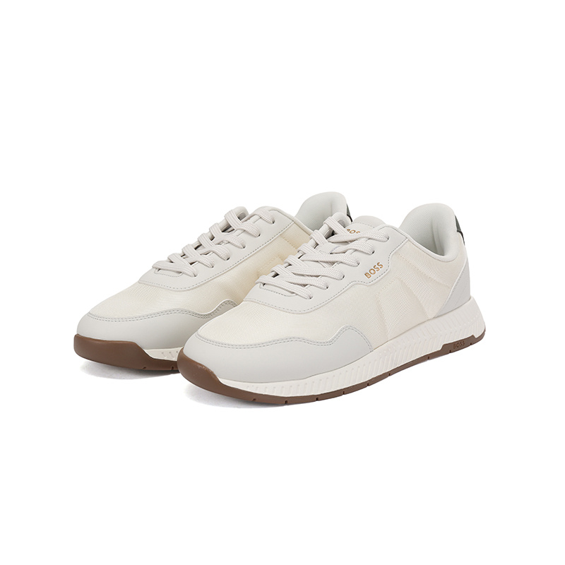 Hugo Boss Lace Up Sneakers In White