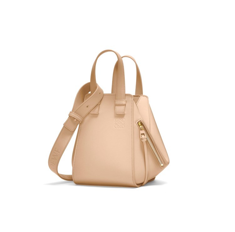 Loewe Hammock Small Leather Convertible Crossbody Bag In Nude