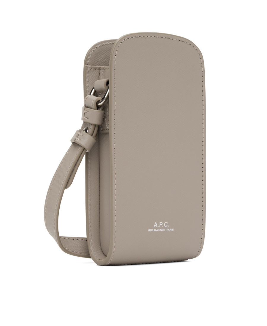 Apc Stitch Details Shoulder Bag In Nude