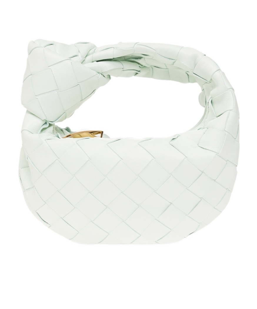 Bottega Veneta Candy Jodie Knitted Handbag In White