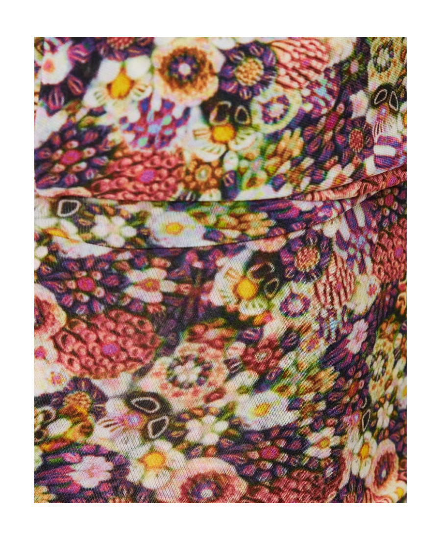 Isabel Marant Floral Pleated Mid-length Skirt In Multicolor