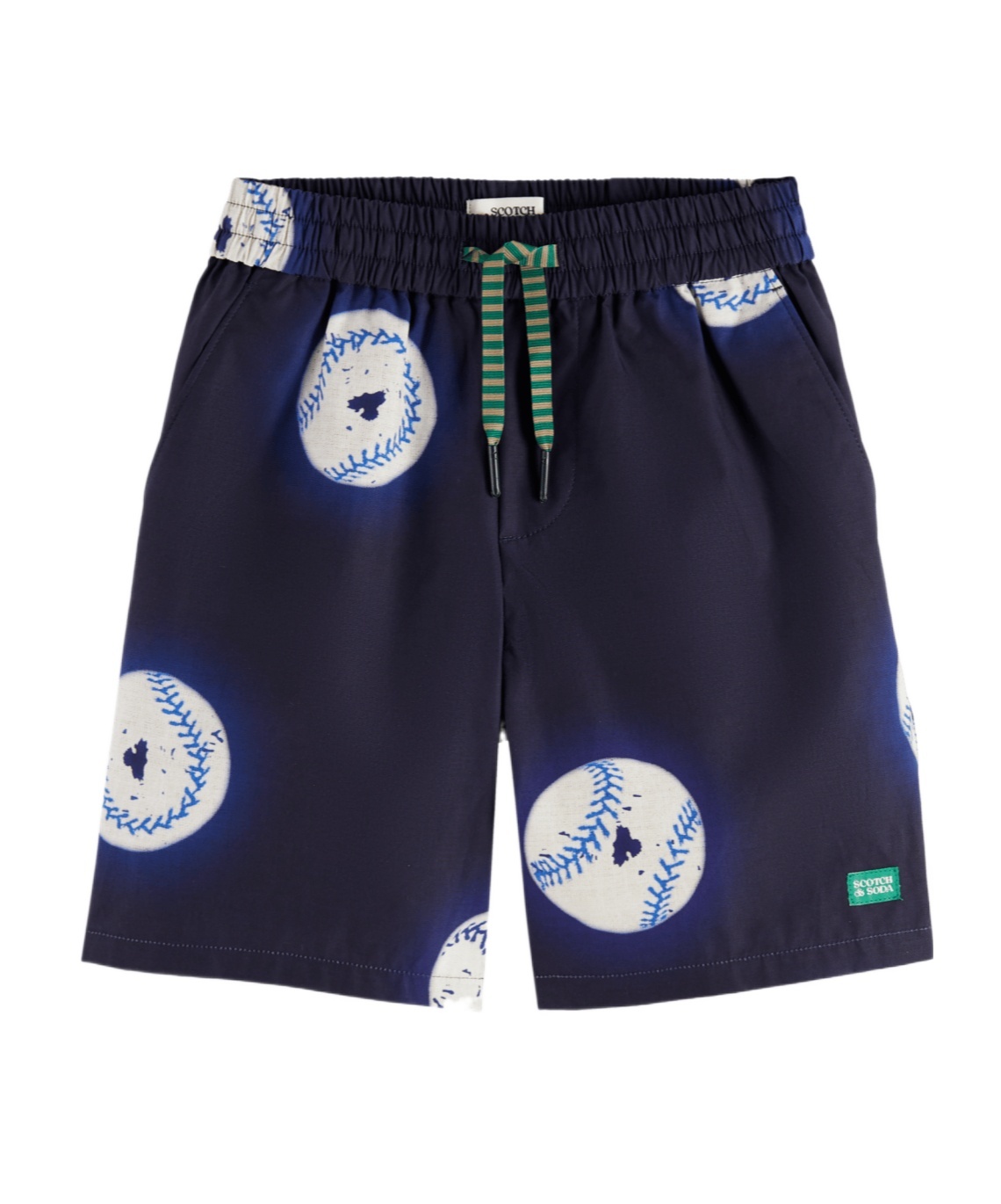 SCOTCH & SODA BASEBALL PRINTED SWIMMING TRUNKS