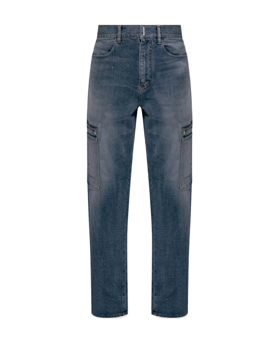 Givenchy Straight-leg Cargo Jeans In Blue