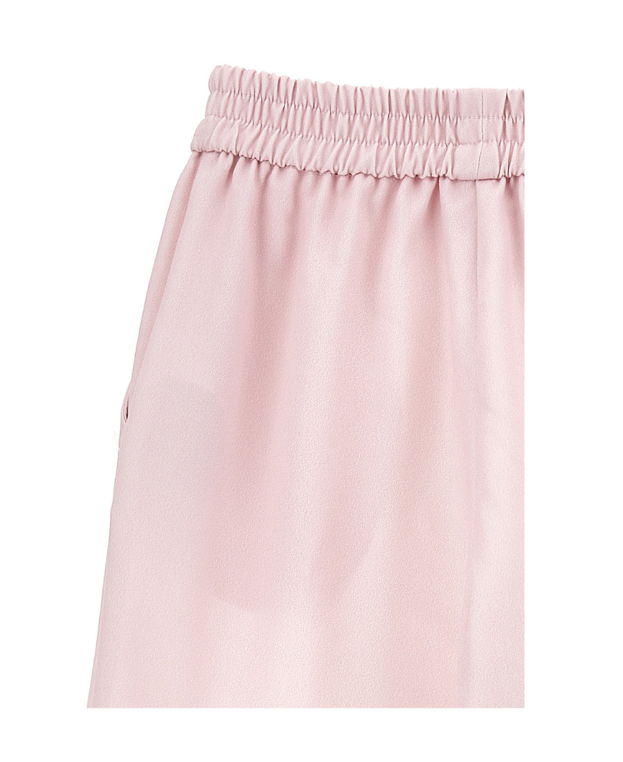 Monnalisa Floral-print Elastic Waist Trousers In Pink