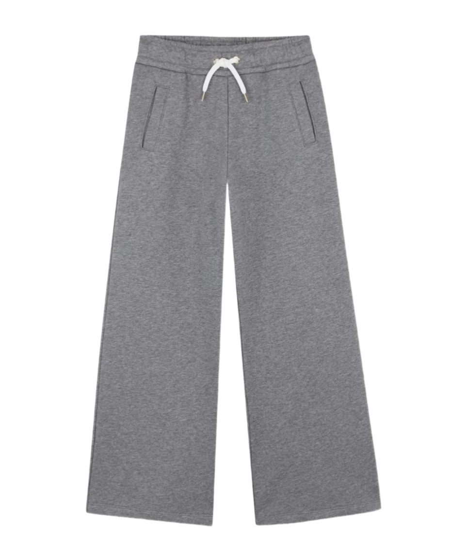 Chloé Organic-cotton Track Pants In Gray