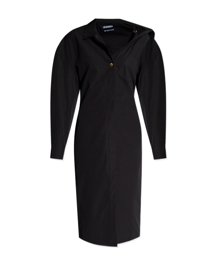Jacquemus Woman Midi Dress Black Size 8 Cotton