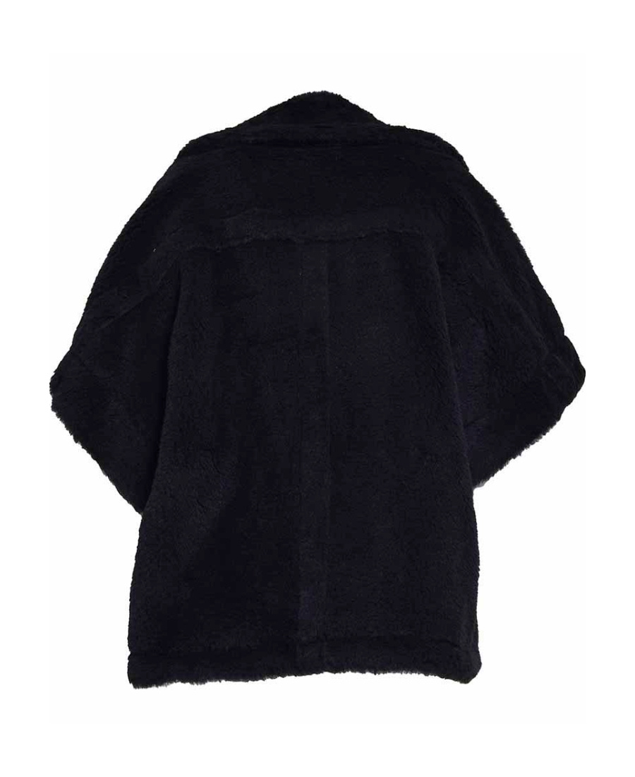 Max Mara Wool-alpaca Teddy Biker Jacket In Black
