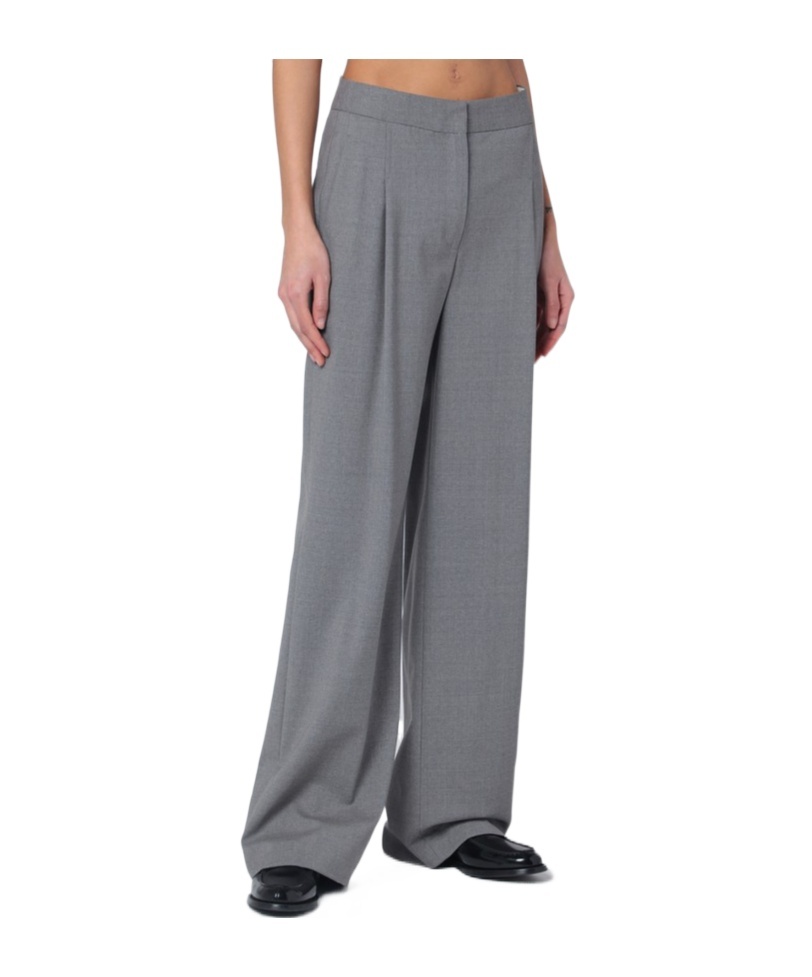 Loulou Studio Creased Casual Pants In Gray
