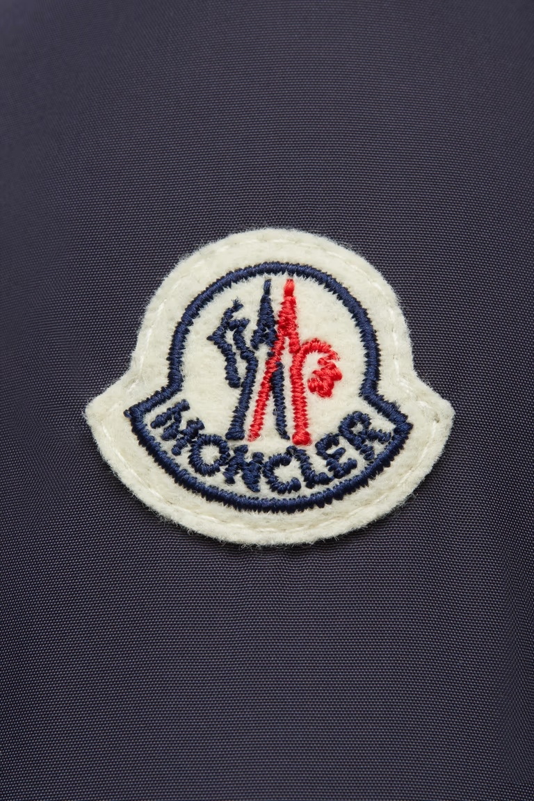 Moncler Waterproof Hooded Jacket In Blue