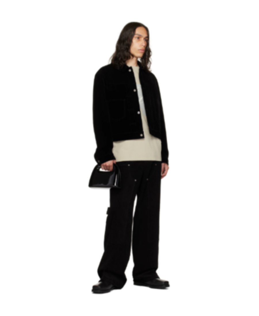 We11 Done Lapel Button Casual Jacket In Black