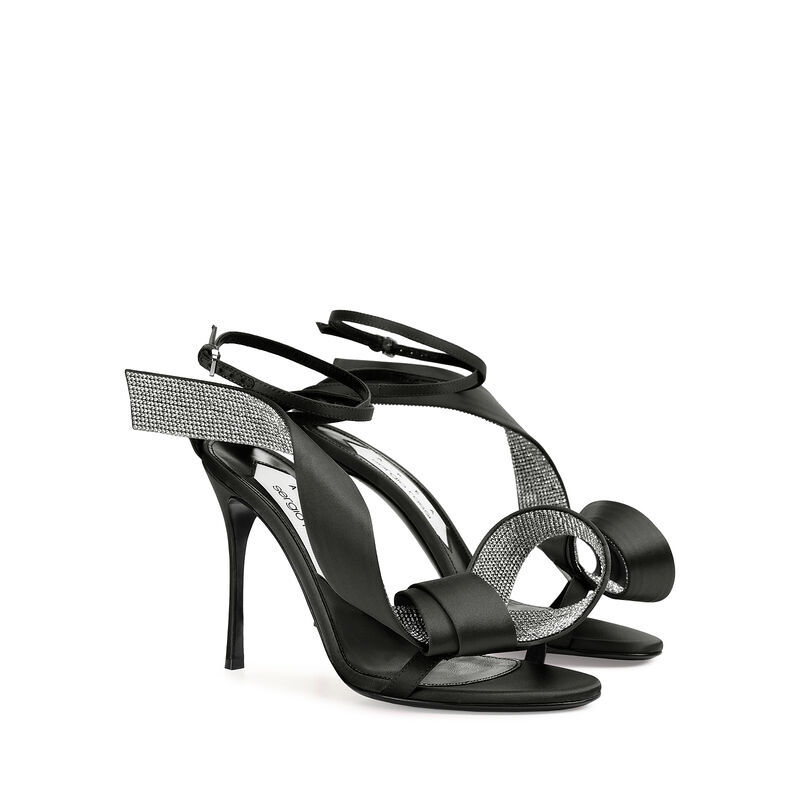 Sergio Rossi Logo Sandals In Black