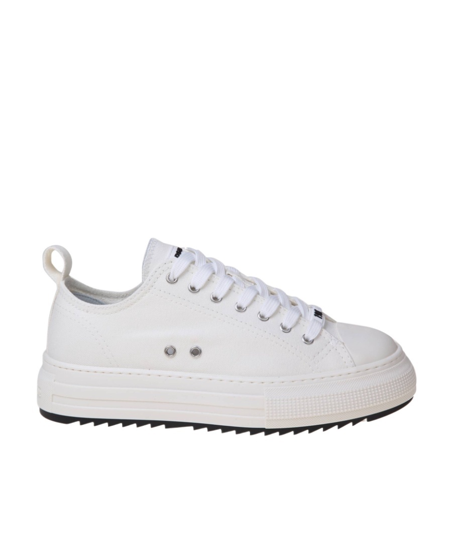 Dsquared2 Man Sneakers White Size 6.5 Textile Fibers In White