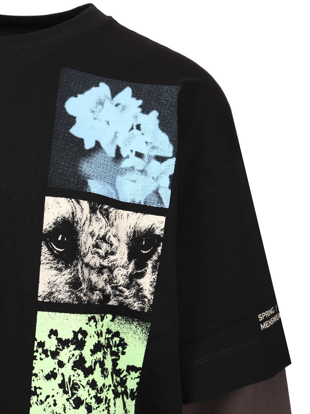 Dries Van Noten Mens Black Hemmings Crewneck Cotton-jersey T-shirt In Black