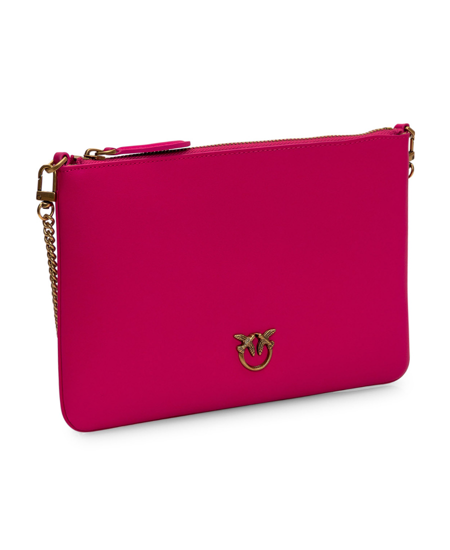 Shop Pinko Flat Love Simply Crossbody Bag In Pink
