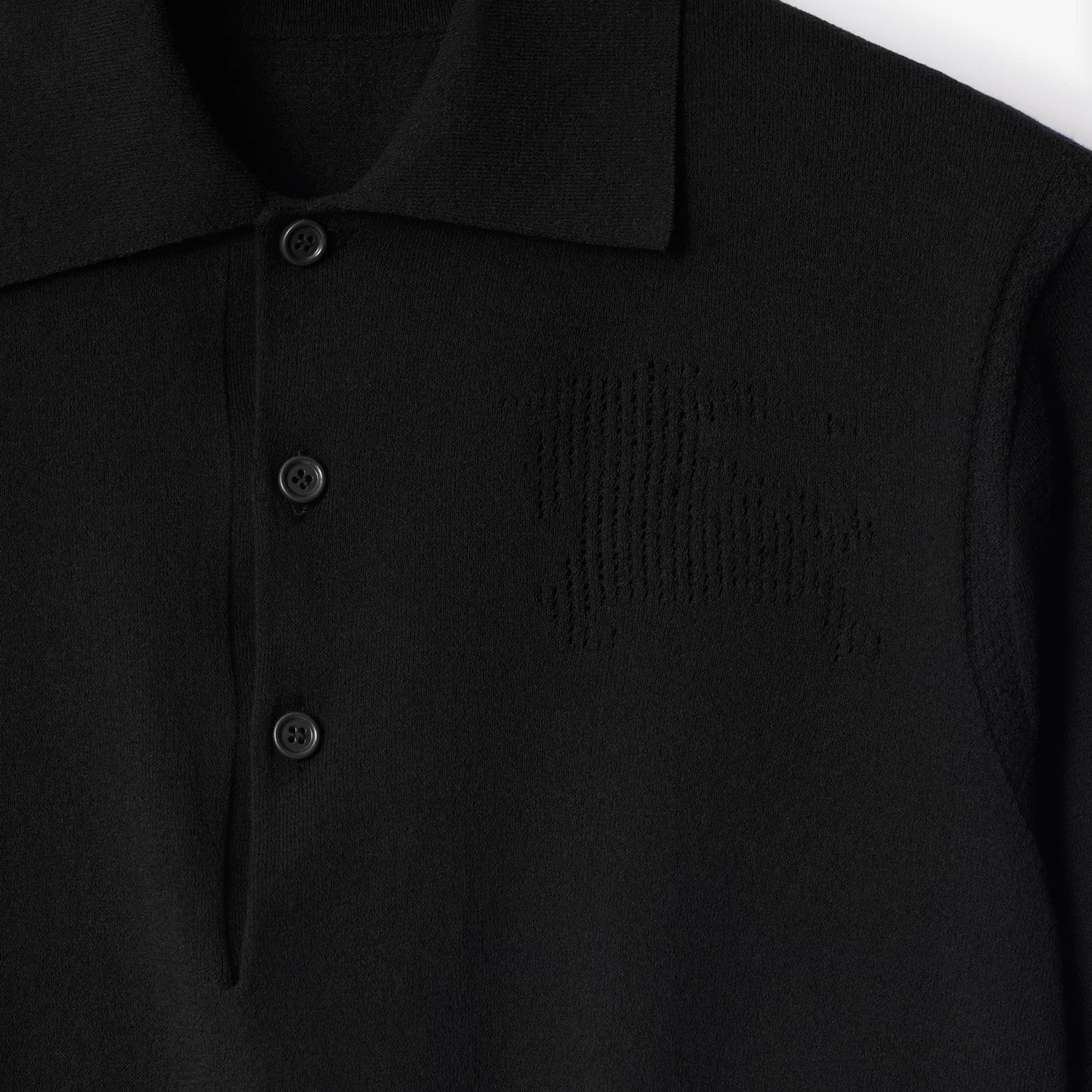 Burberry Cotton Blend Polo Shirt In Black