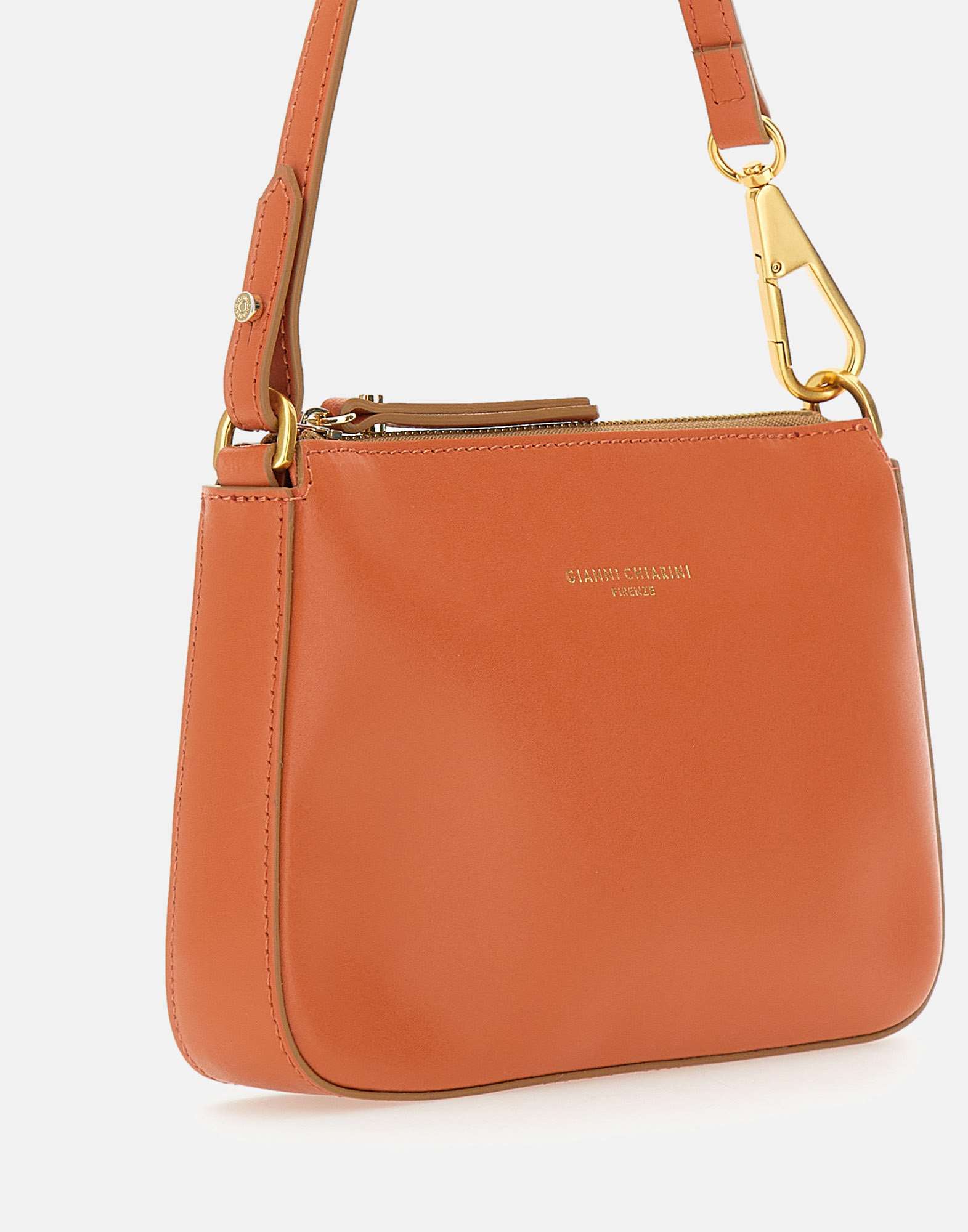 Gianni Chiarini Brooke Small Shoulder Bag In Orange