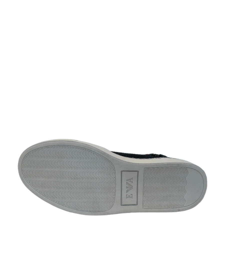 Emporio Armani Tie Casual Sports Shoes In Black