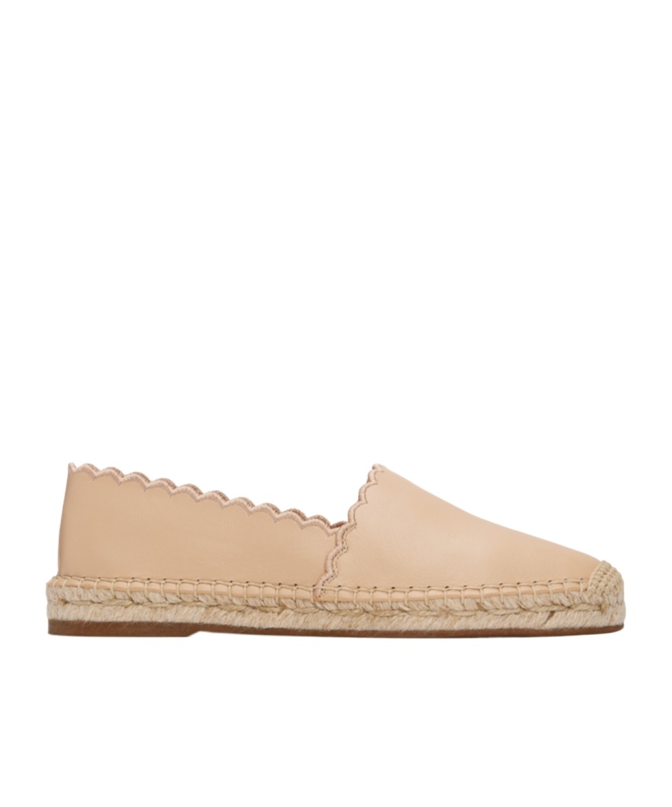 Chloé Pary Straw Woven Shoes In Nude