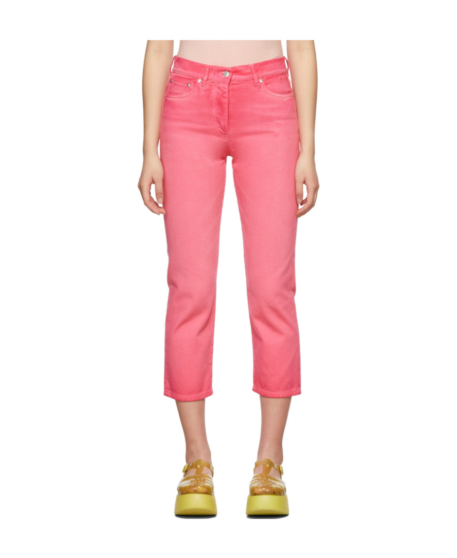 Msgm Pink Faded Jeans In Pink