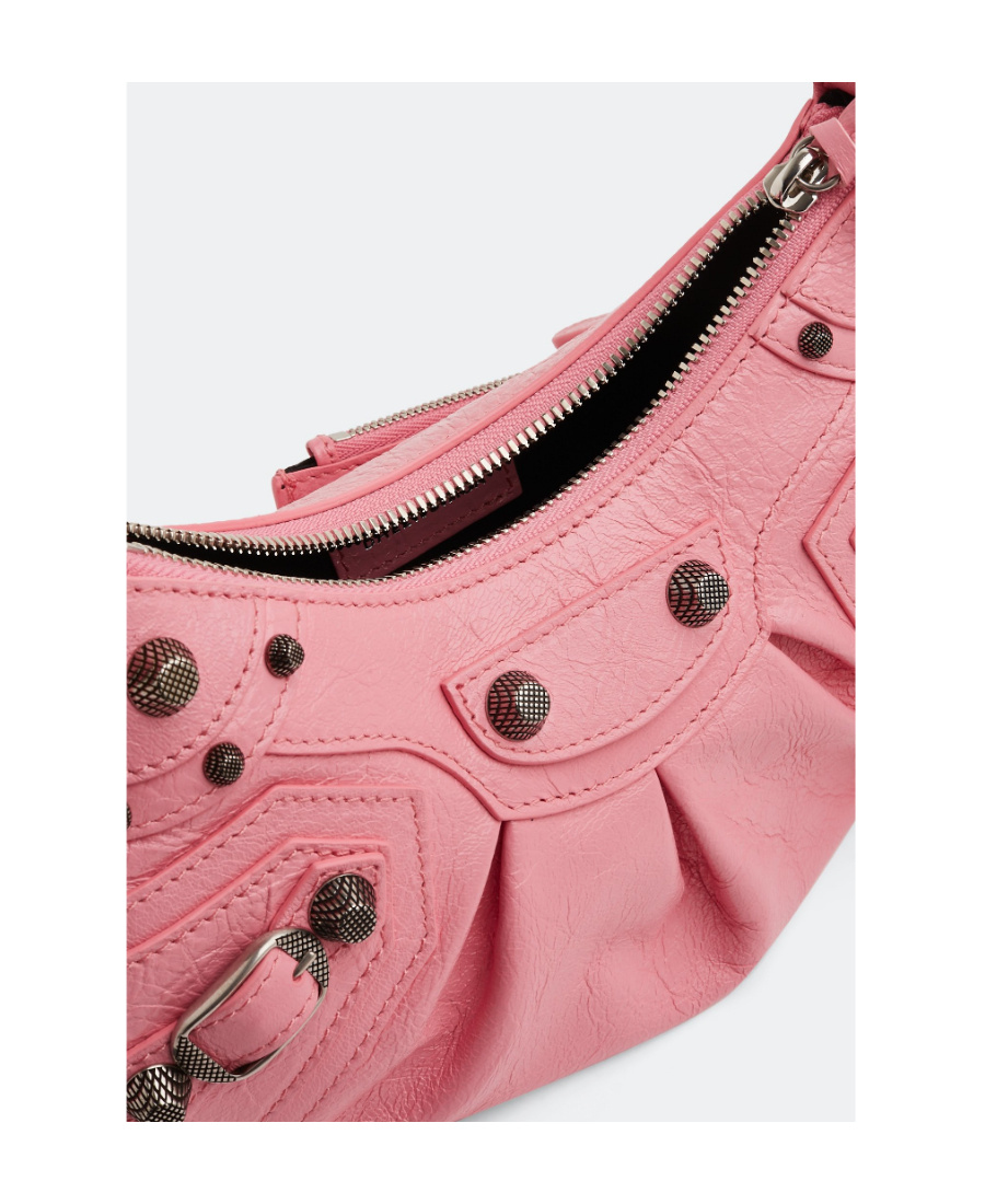 Balenciaga Women Pink Nappa Leather Le Cagole Xs Crossbody Bag In Pink
