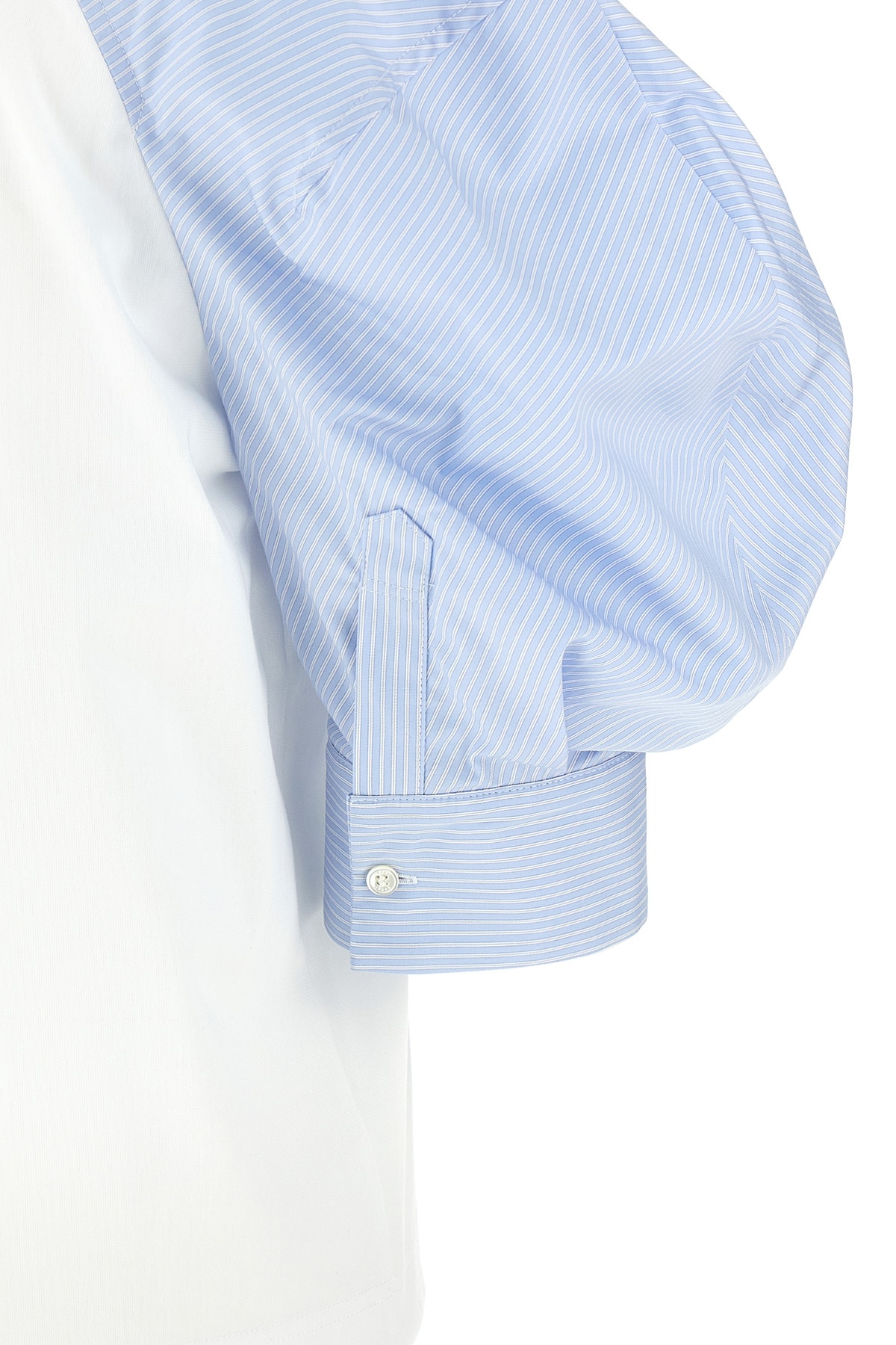 SACAI COTTON POPLIN-DETAILED T-SHIRT 