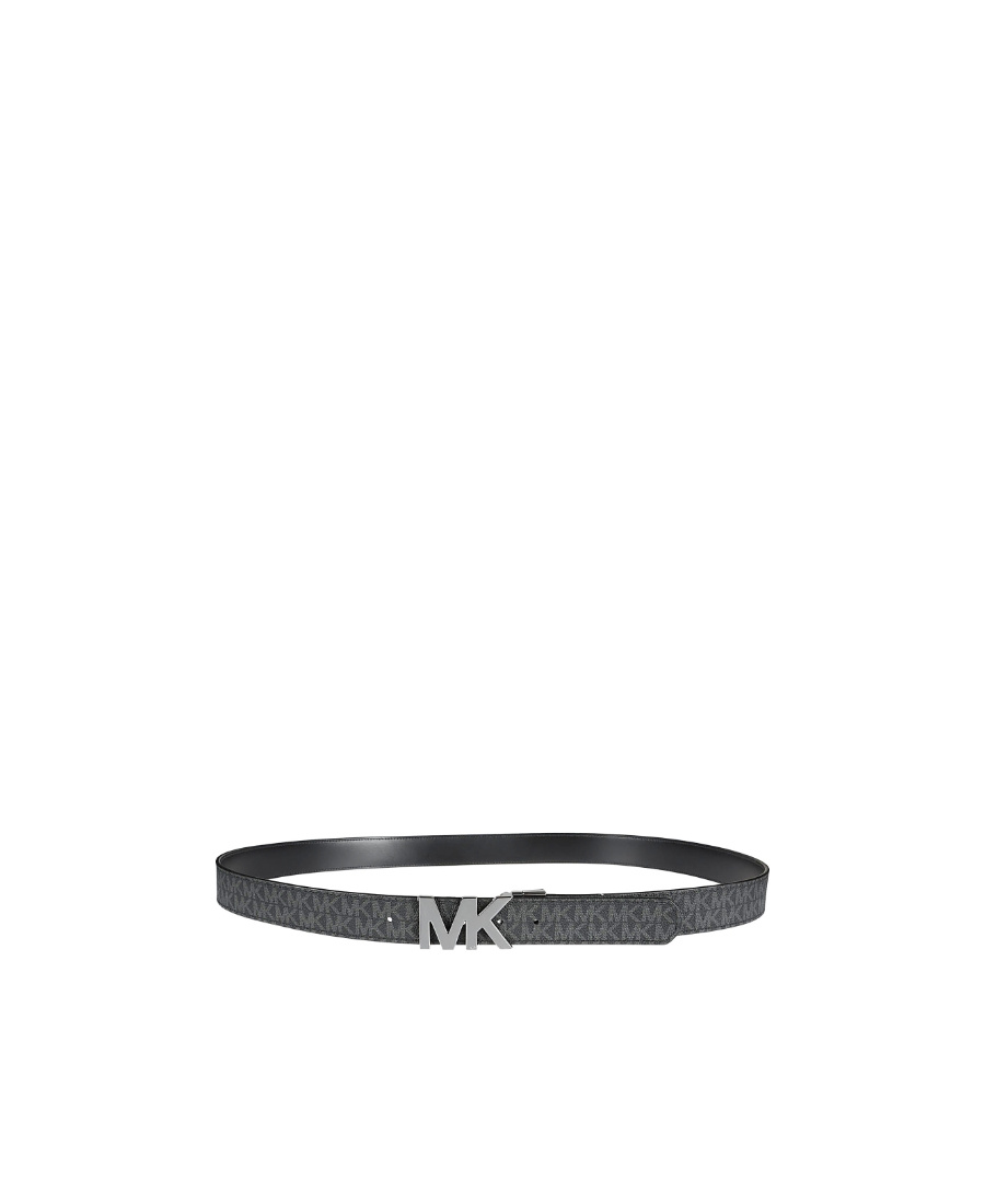 Michael Michael Kors Reversible Logo Buckle Belt In Black