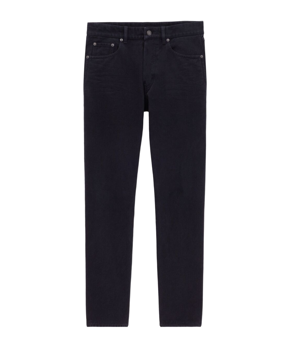 Saint Laurent Mick Long Straight-leg Jeans In Black