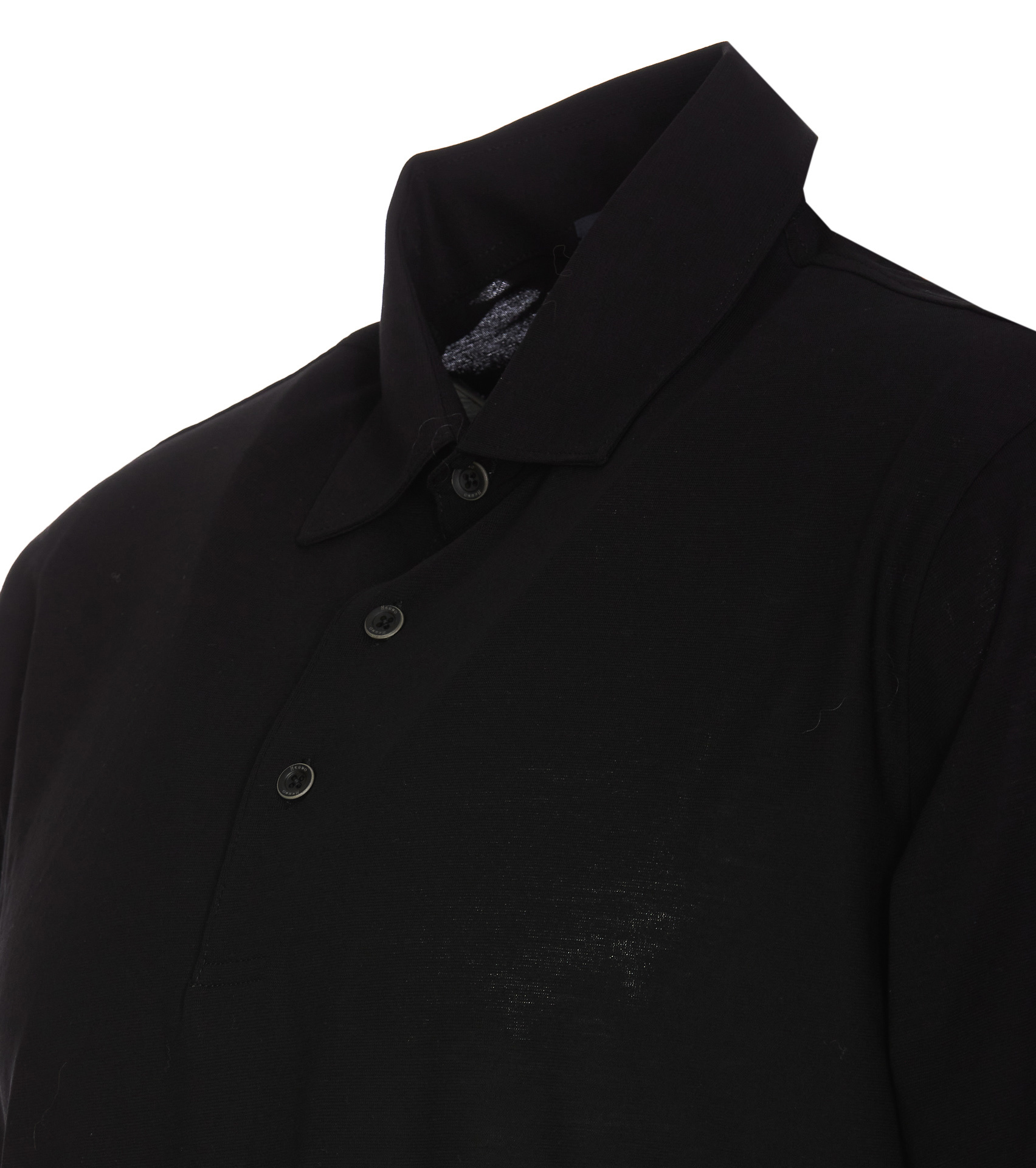 Herno Technical Functional Fabric Polo Shirt In Black