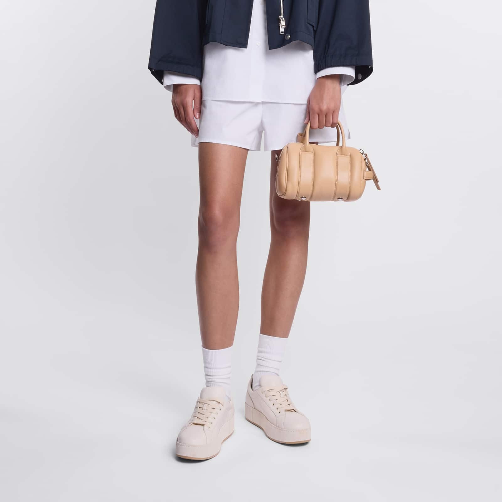 Hogan Bam Bam Bowling Bag Mini In Nude