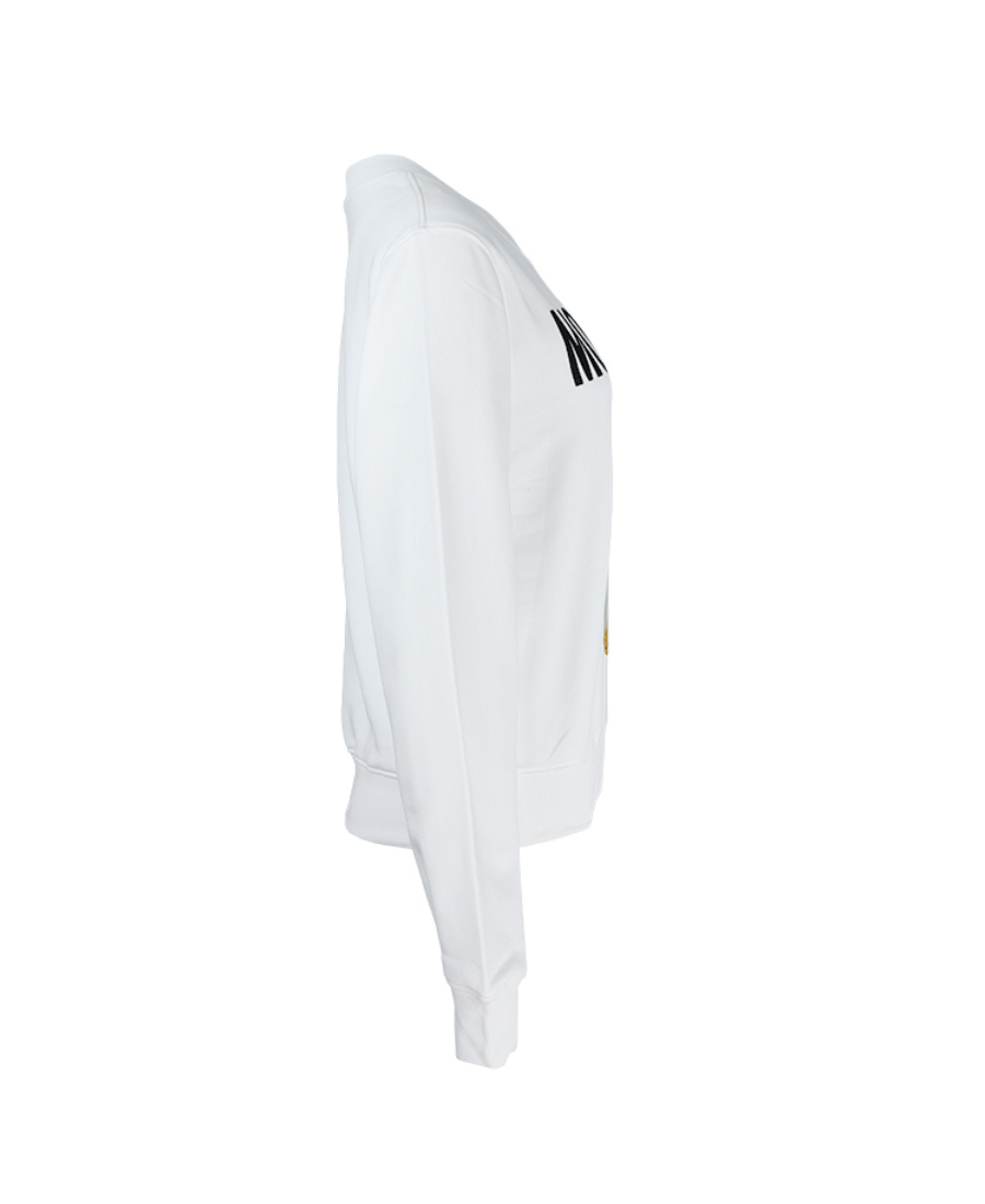 Moschino Couture Woman Sweatshirt White Size 14 Organic Cotton In White