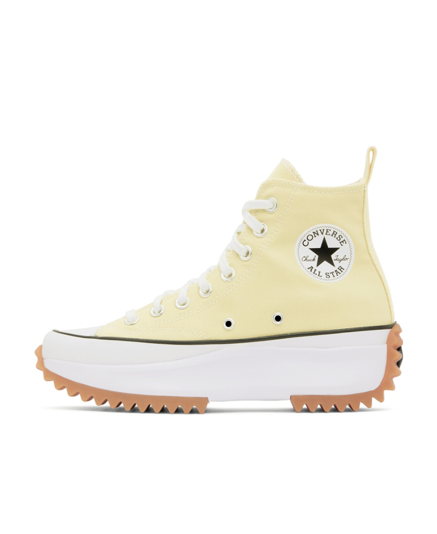 Converse Yellow Run Star Hike Hi Sneakers In White