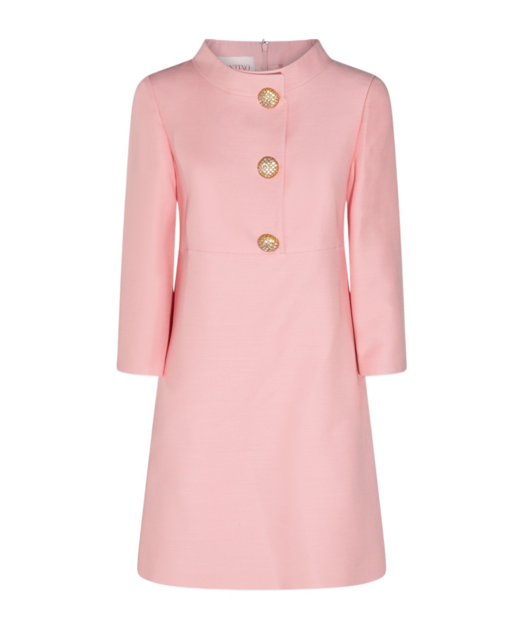 Valentino Crepe Couture Dress In Pink