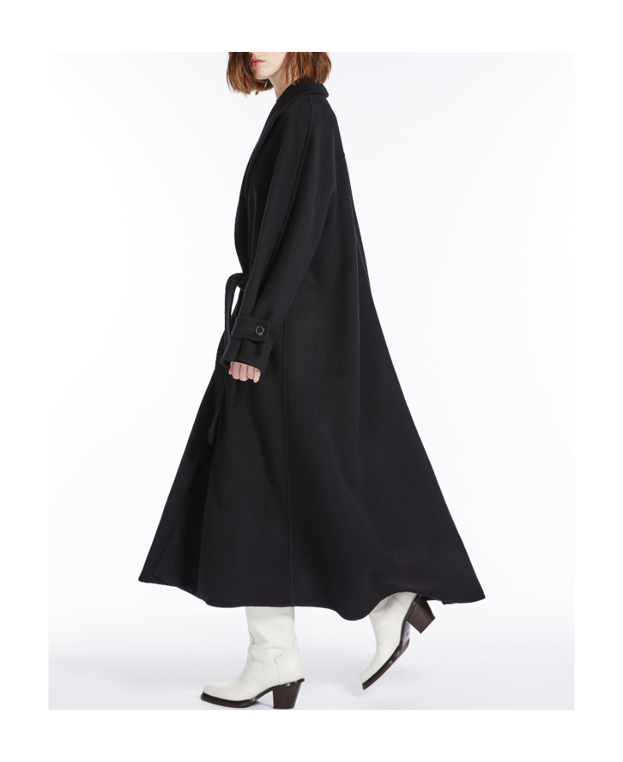 Max Mara Adda Double-breasted Cashmere Coat In Black